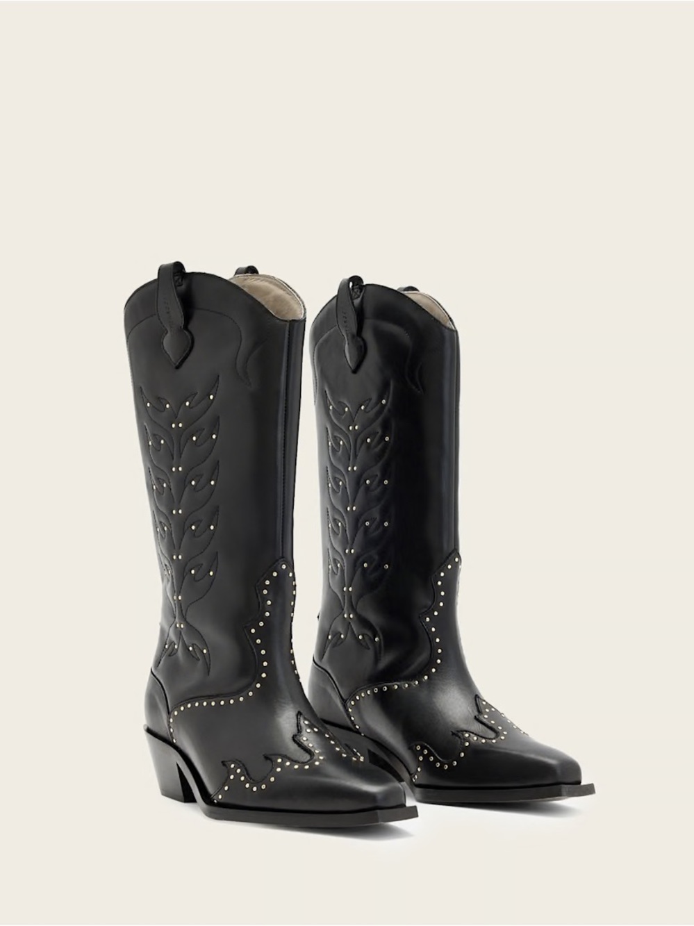 All Saints Dolly Studded Leather Boots